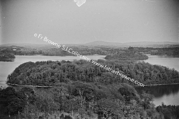 LOUGH KEY FROM ROCK OF DOON LOOKING TOWARDS ROCKINGHAM SOUTH EAST  13.5CM